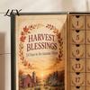 Farmhouse Style Decorations Harvest Blessings Advent Calendar, 24 Days Countdown to Thanksgiving Calendar Gift Box, Seasonal Party Favors Pcs