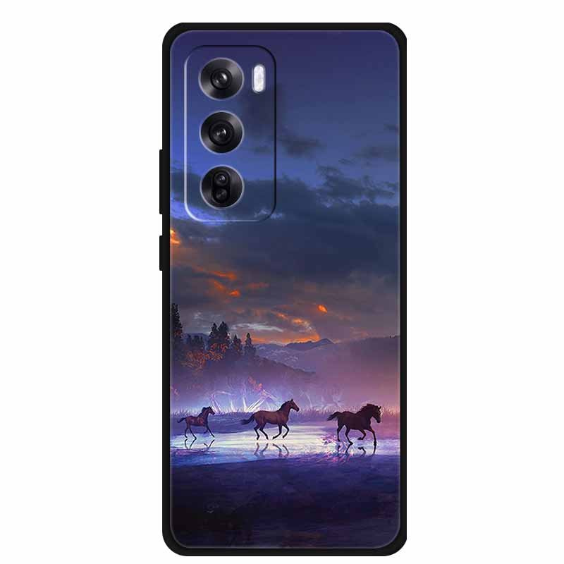 Funda For OPPO Reno 12 / Reno12 Pro Global Case Fashion Printed Soft Silicone Back Cover For Reno12 Pro Cat Phone Case Reno12 5G