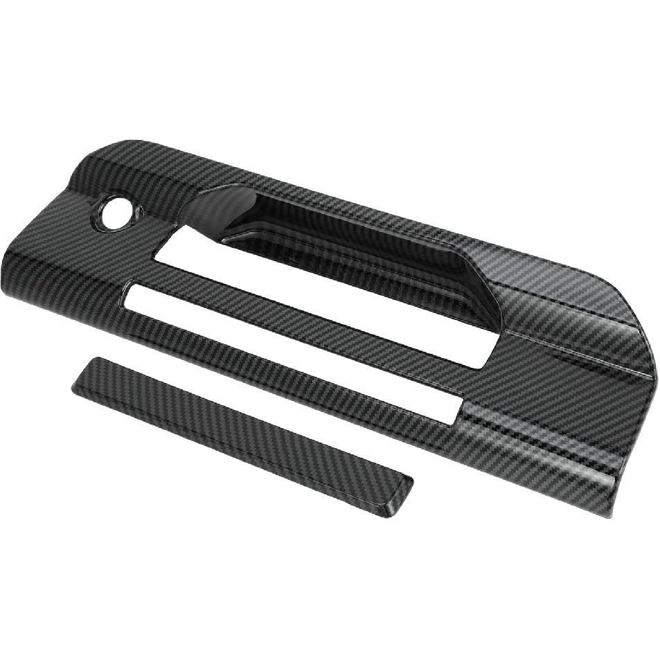 

1 Set Trunk Rear Door Handle Bowl Cover Trims for Ford for Ranger 2023-2024 Tailgate Handle Bowl Cover Exterior Trim Carbon Fiber Pattern ABS Black