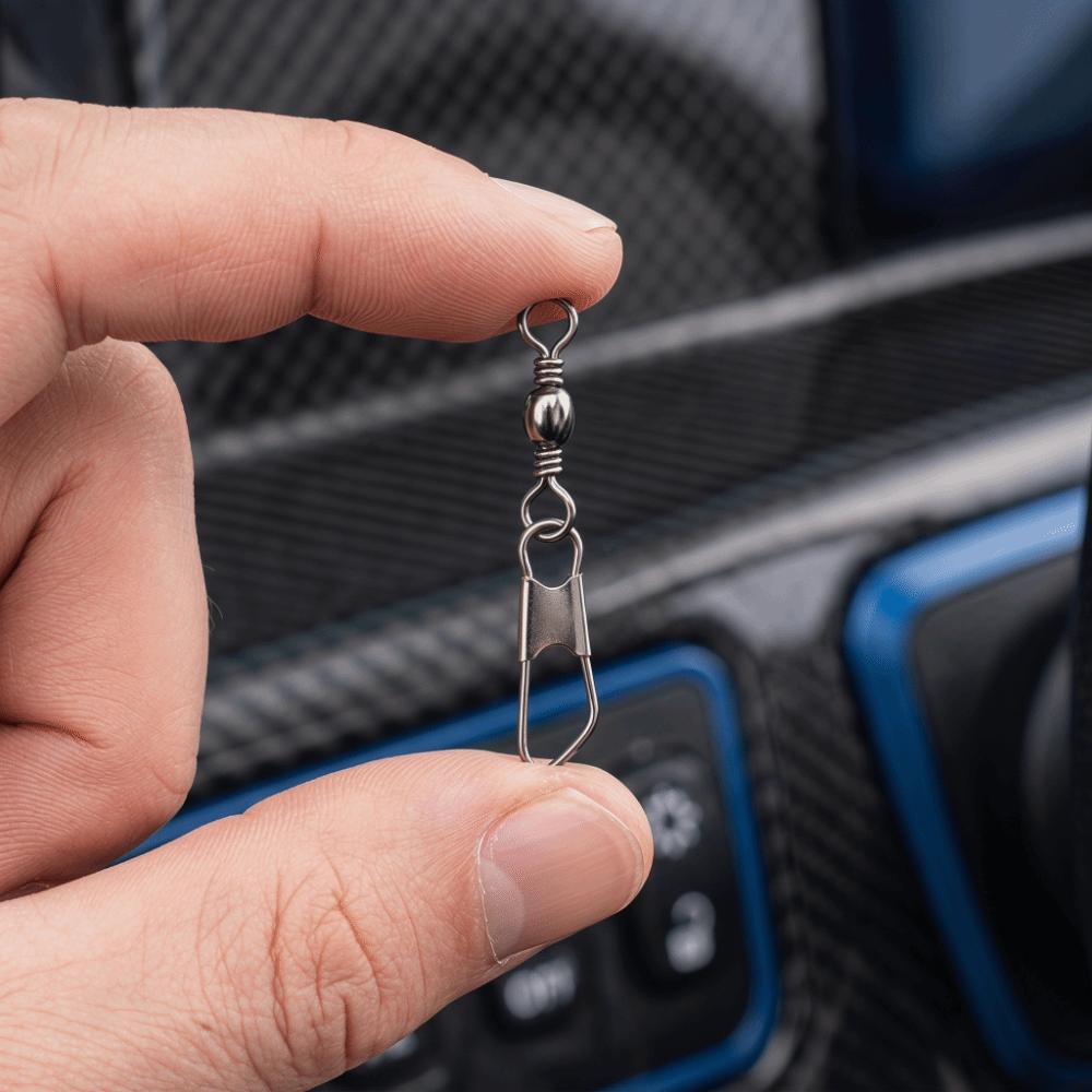 160PCS with Safety Snap Fishing Barrel Swivel Fishing Line Connector  Saltwater Fishing