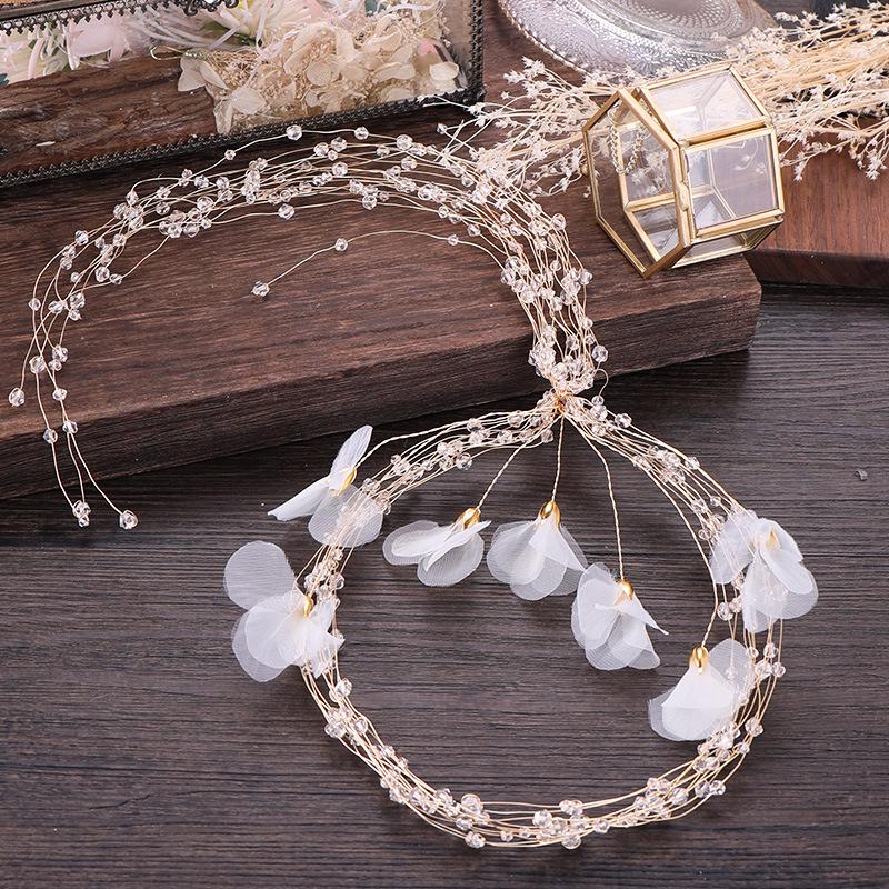 Tuanming Multi-layer Pearl Headband: Elegant Wedding Jewelry Veil Accessory