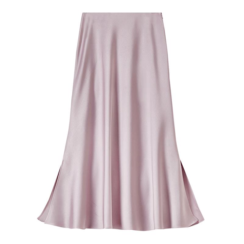 Women's High-Waist Slit A-Line Midi Skirt