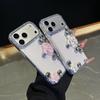 For Apple Ins Style Transparent Mobile Phone Case for IPhone17 Rhinestone 16 Rose Three-dimensional 15 Light Luxury Xsmax Hard