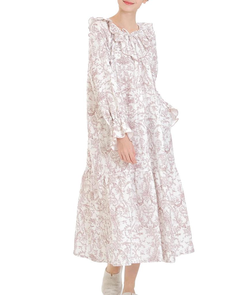 Narue Cotton Double Gauze Toile De Jouy Night Dress