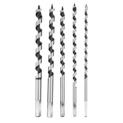 5pcs Hardened Alloy Steel Fast Cut Auger Bit Hexagon Handle Drill Bit Planting Hole Drilling