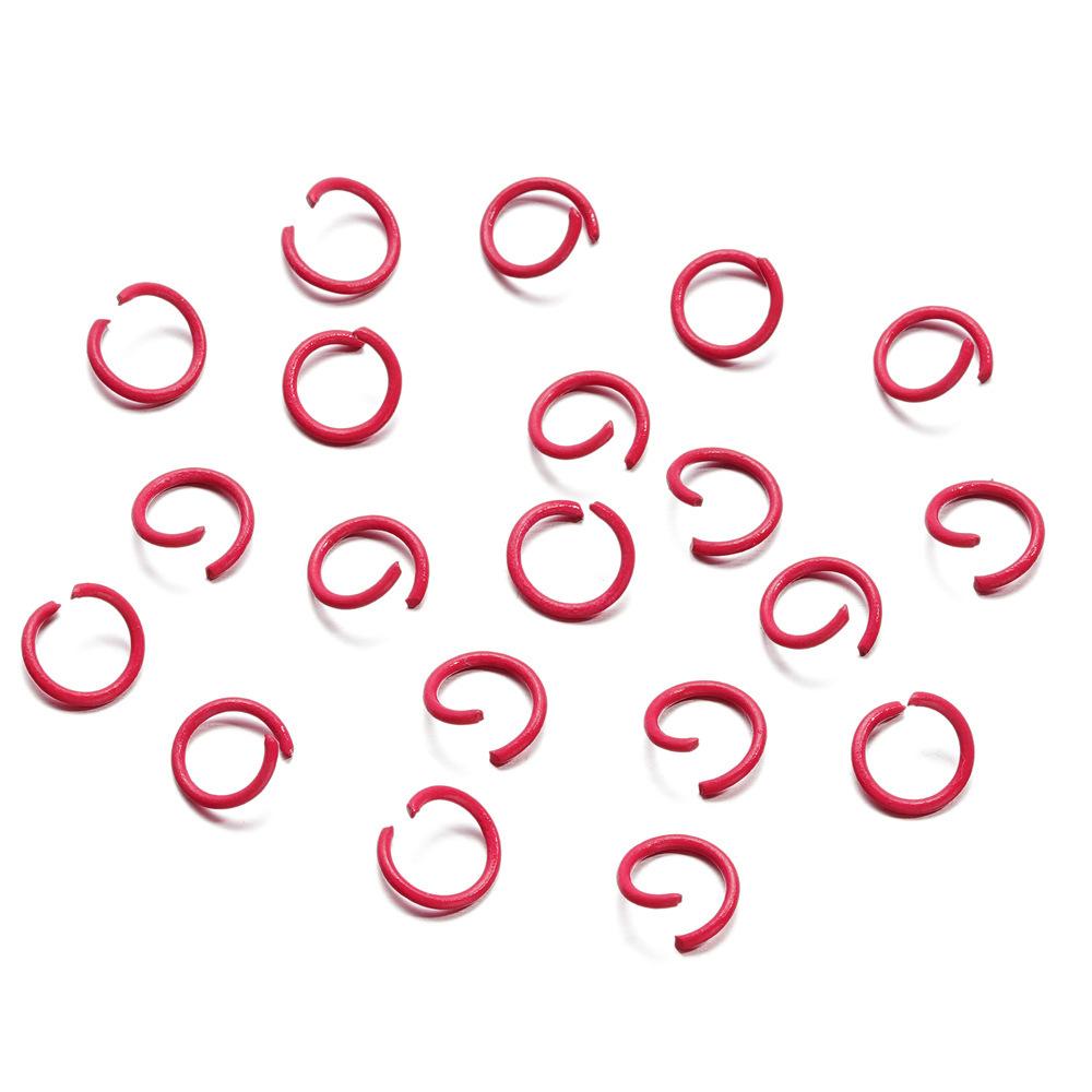 1.2 * 10Mm Open Ring, Colored Painted Iron Ring, Candy Color Connecting Ring, Handmade Diy Keychain Jewelry Ring.