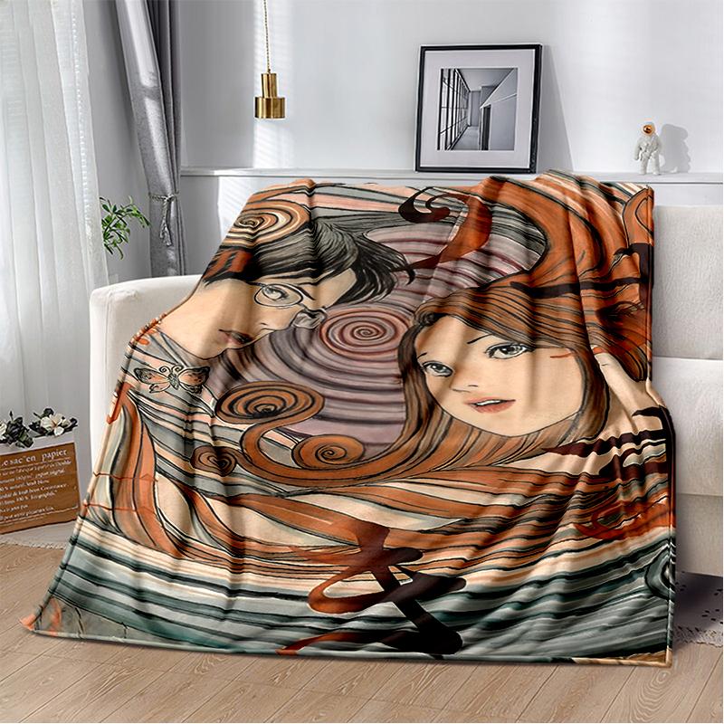 Horror Junji Ito Tomie Kawakami Ghost cartoon Soft Blankets,Throw Blanket Comfortable Blanket for Picnic Beds Sofa Home Bedroom