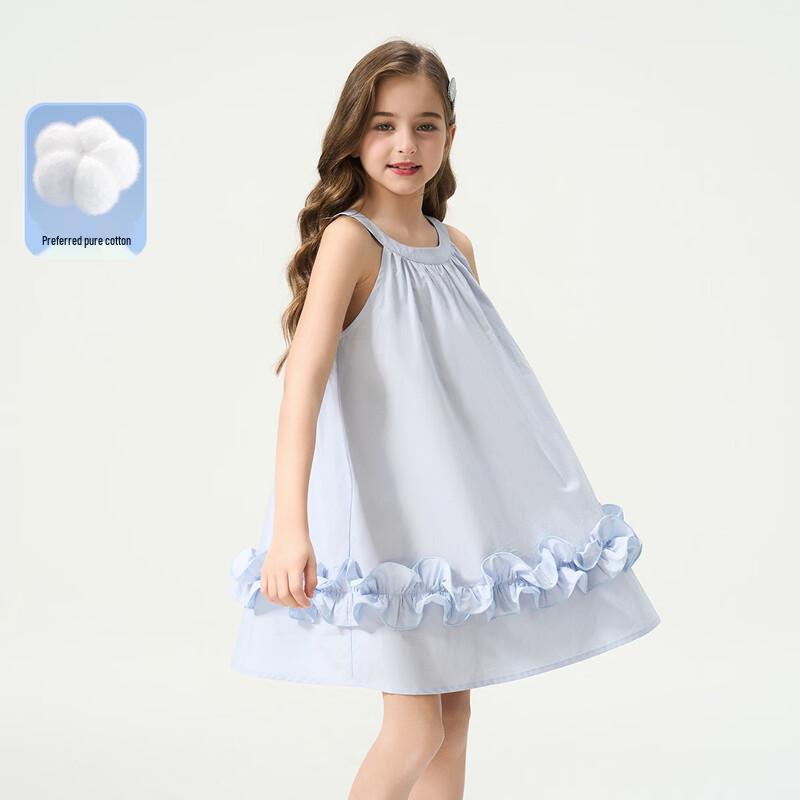 Montagut Girls  Pleated Halter Cotton Dress M