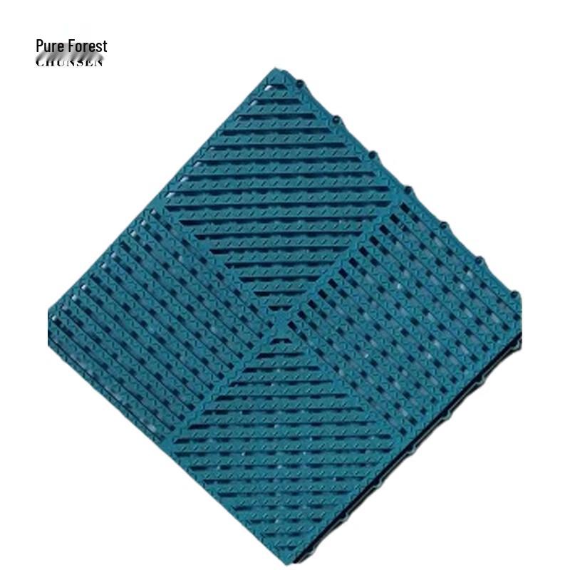 Interlocking Wave Pattern PVC Anti-Slip Bath Mat 30x30 cm