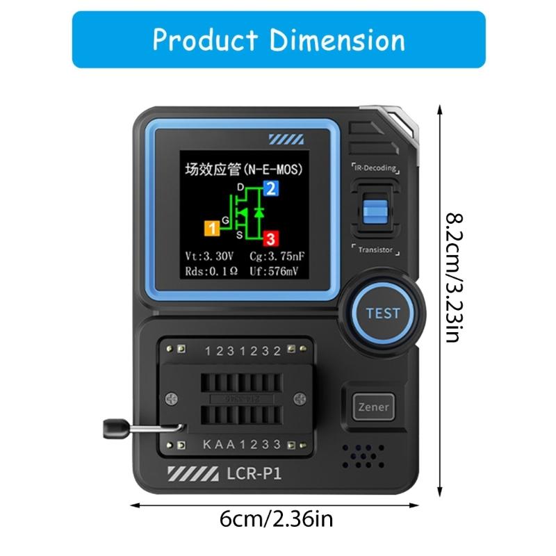 Multifunction Meter Automatic Detector Multimeter Diode Triode Capacitance Resistance Inductance Battery Tester