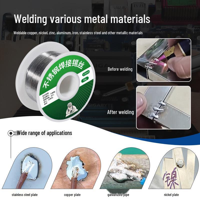 Rosin-Core Stainless Steel Solder Wire with Electric-Free Household Soldering Iron