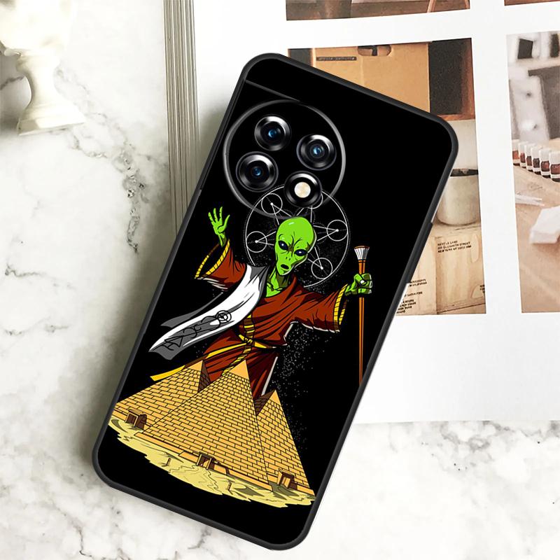 Space Alien Magic Case For OnePlus 12 12R 11 9 10 Pro 10R 9R 8T 10T Nord 3 CE 2 Lite 2T N10 N20 N30 CE4 Cover
