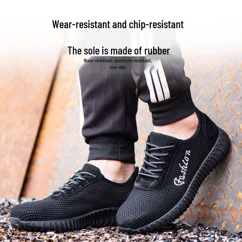 Li Shen Men s Lightweight Breathable Non-slip Safety Work Shoes 35-46