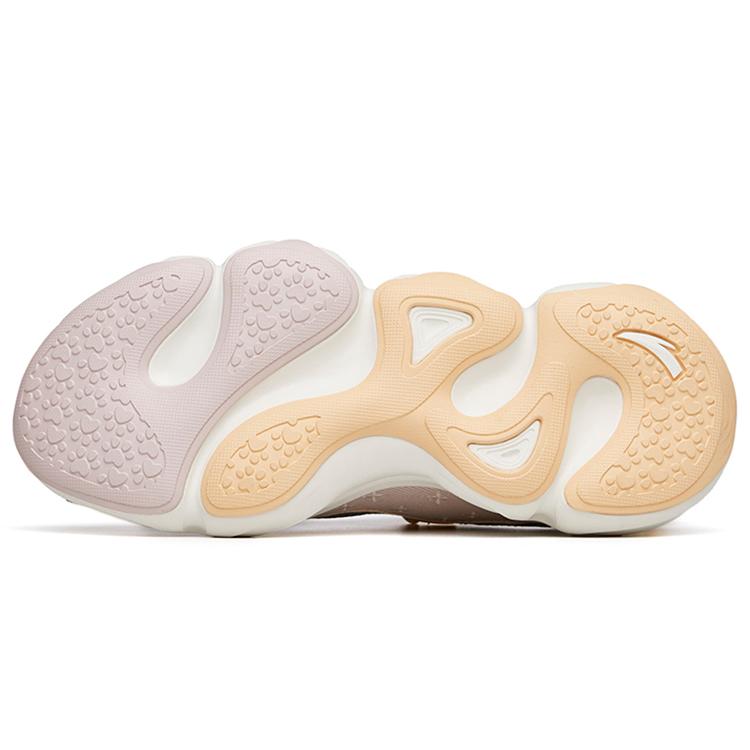 Anta Cushioning Slip Resistant Abrasion Resistant Low top Chunky Sneakers Women's Pink Orange 922228896-2