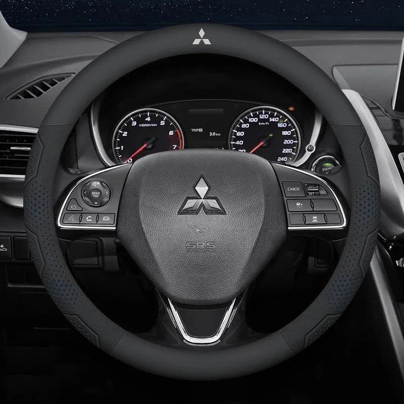 Auto Wildleder Kohlefaser Leder Lenkradabdeckung für Mitsubishi Outlander Pajero Asx Lancer EX Evolution L200 Triton RALLIART