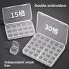Transparent Plastic Earring Storage Box with Multiple Compartments and Anti-Oxidation Feature