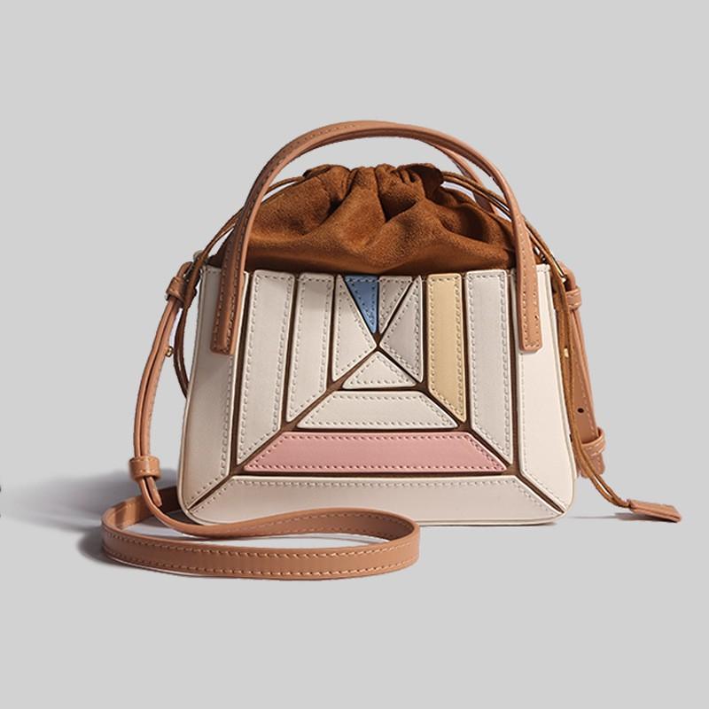 2025 Popular Color Dopamine Turkish Style Niche Design Pleated Fashionable Mini Handbag Cross-body Bag белый