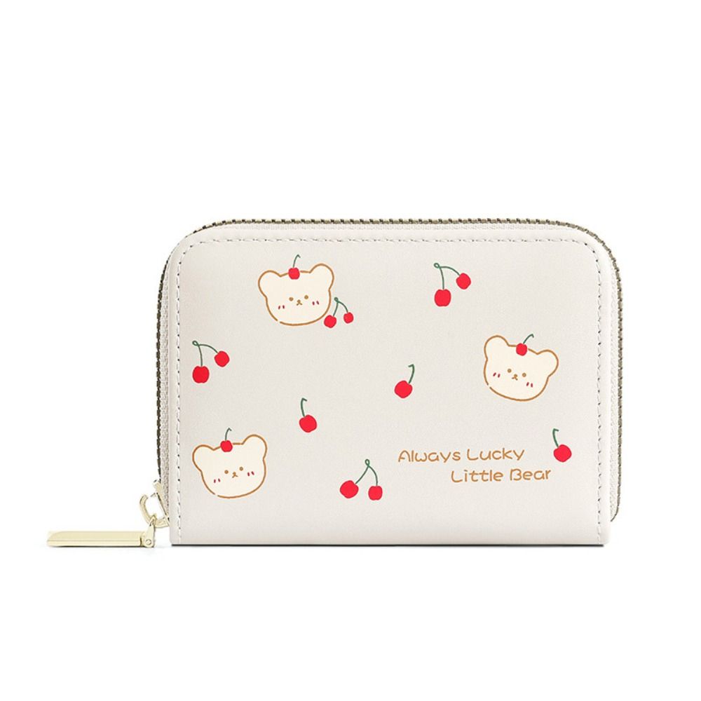 Candy Color Bear Pattern Wallet Korean Style Small Zipper Wallet Portable Short Coin Purse School