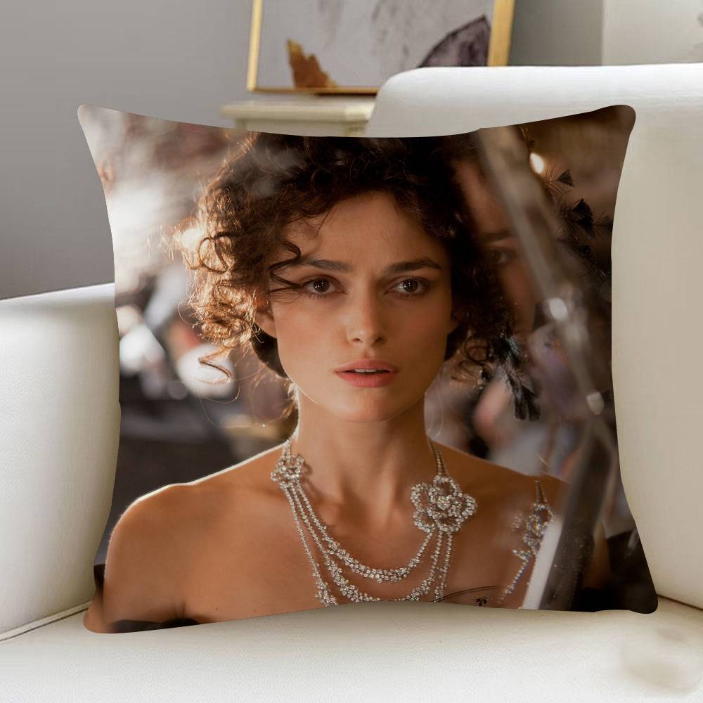 K-Keira Christina Knightley Decorative Room Aesthetics Pillow Case Home Decor Bedroom Sofa Bed Couch Pillow Cover 45x45