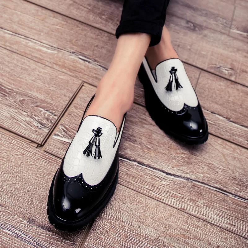 Fashion Men's Dress Shoes High Quality Casual Leather Shoes Business Dress Shoes Oxford Footwear Classic Loafers Zapatos Hombre