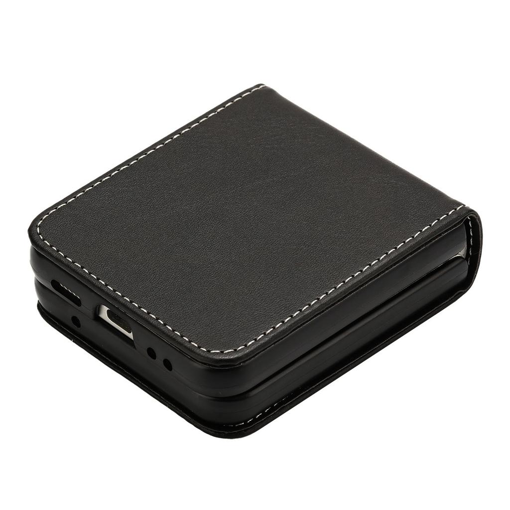 Applicable To Samsung Z Flip6 Mobile Phone Case Z Flip5 Simple Solid Color Calf Pattern Folding Protective Case Zflip4