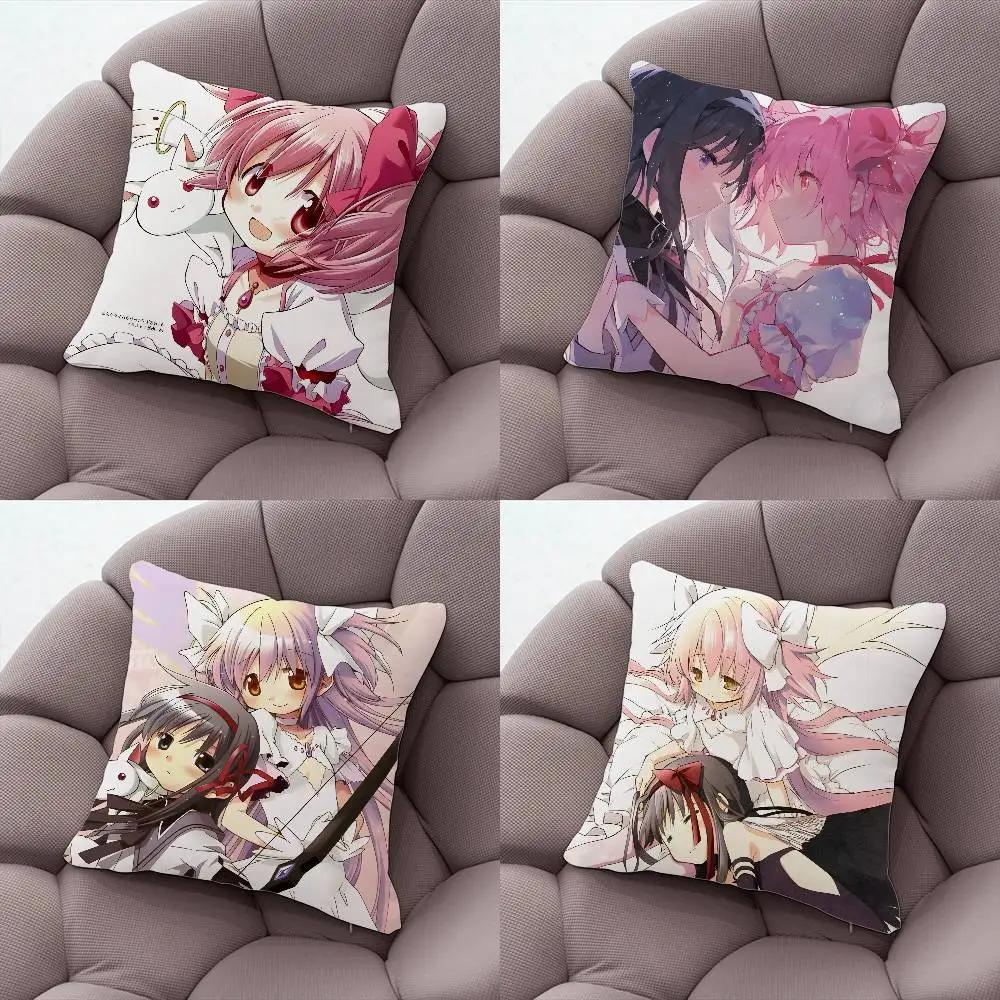 Puella Magi Madoka Magica Pillow Case Pillow Case Living Room Sofa Cushion Cover Suitable For Home Bedroom Room Decoration