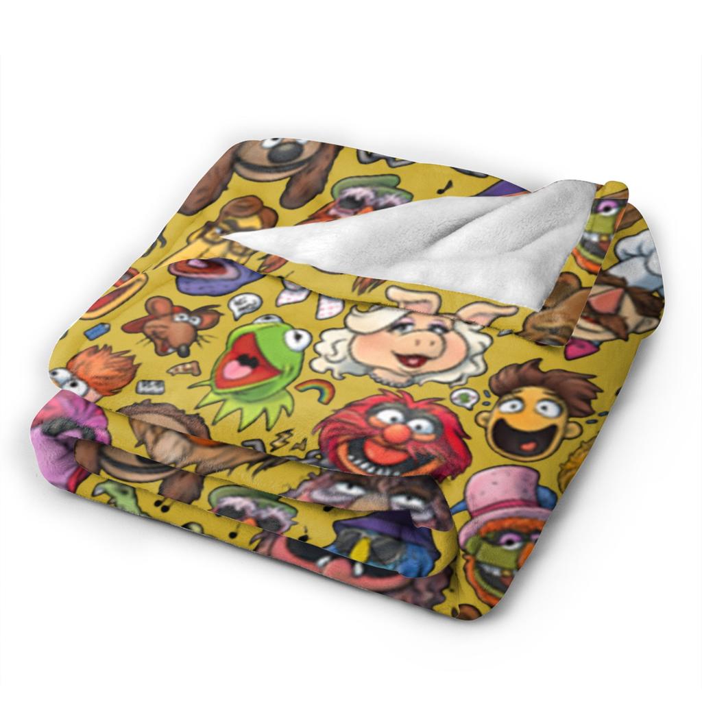 It’s Time To Light The Muppet Show Blanket Flannel Spring Autumn Multi-function Throw Blanket for Home Car Plush Thin Quilt