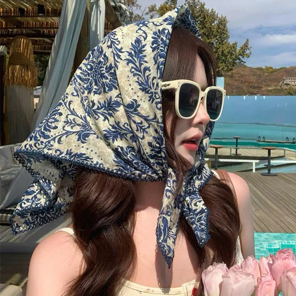 

Green Women S 30% Mulberry Silk 70% Wool Scarf Spring Fall China Style Paisley Design Women Square Neck Silk Scarves 63*63Cm