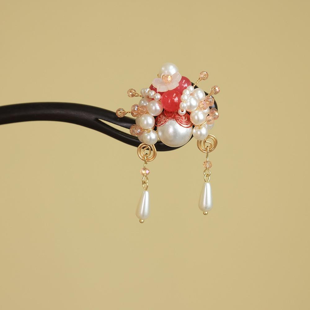 Tassel New Chinese Style Hair Clip Red Hanfu Hairpin Beijing Opera Hair Accessories  Bridal