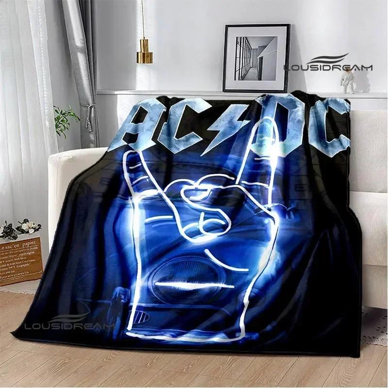 3D Retro Rock band AC/DC printed blanket Picnic blanket Warm Flannel blankets Home bed linings blankets for beds Birthday Gift