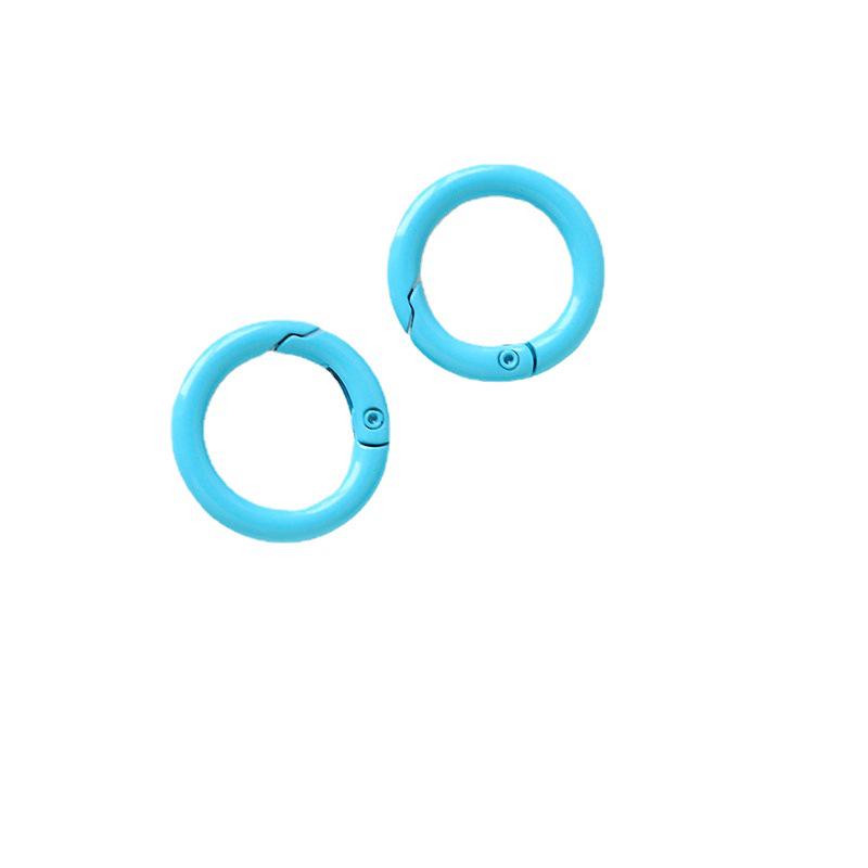 Macaron Color Heart Ring Keychain Clasp for DIY Jewelry, Bracelets, and Phone Chains