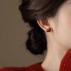 Zodiac Horse Silver Needle Drip Oil Earrings - Retro Elegant Lightweight Studs