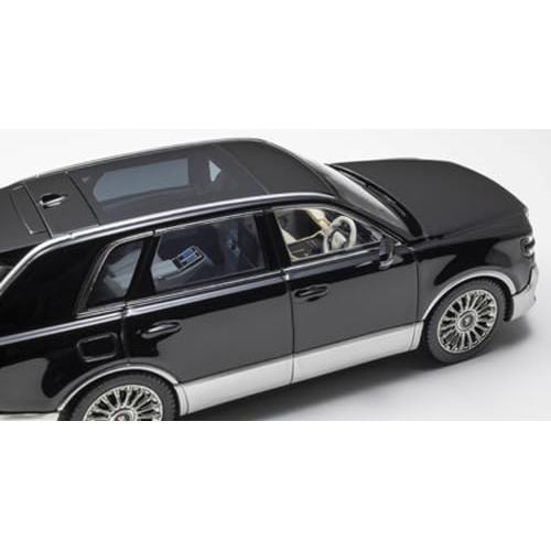 Kyosho Original 1/43 Toyota Century (Rinpo) Schwarz/Silber mit Fromage-Innenraum Vollständig montiertes Modellauto KS03926BS