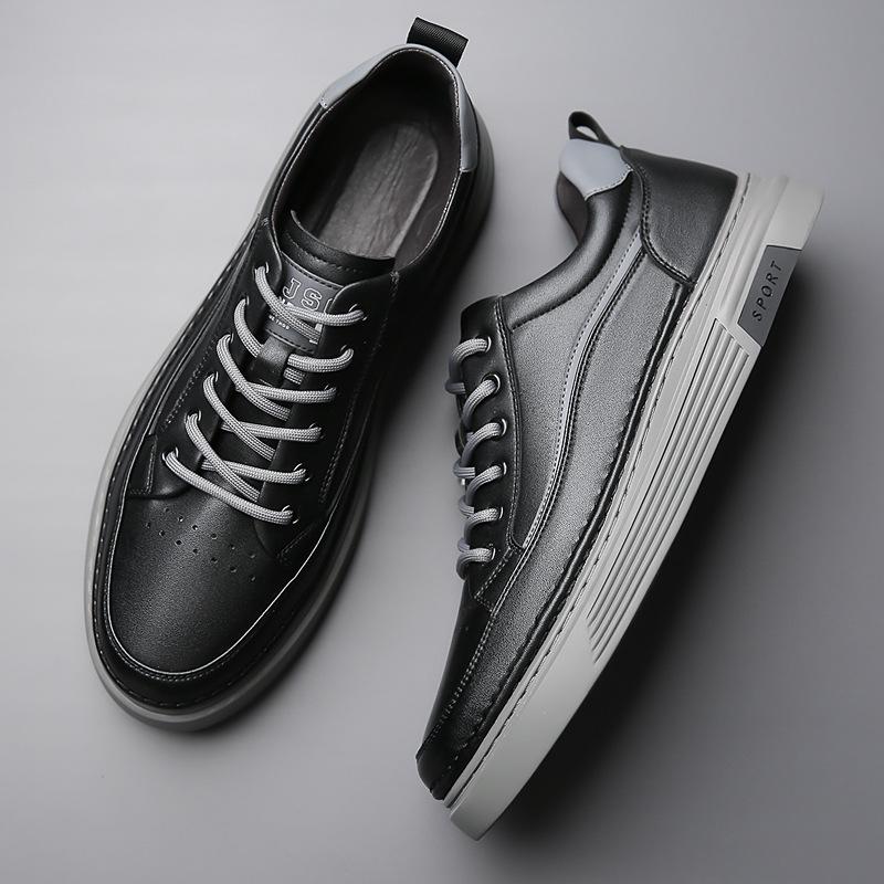 Leather Shoes Men's Trend Autumn Business Casual Retro British Leather Sports Men's Shoes Board Shoes Breathable