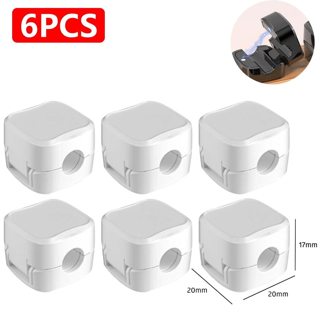6/12/24PCS Magnetic Cable Organiser Clips Cable Management Wire Manager Cord Holder Charging Cable Winder Wall Mounted Hook