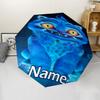 Ombrello Automatico Personalizzabile con Nome, Tema Cacciatori di Demoni KPop, Leggero e Portatile, 8 Stecche, Perfetto per Viaggi all'Aperto, Compleanni, Natale, Regali.