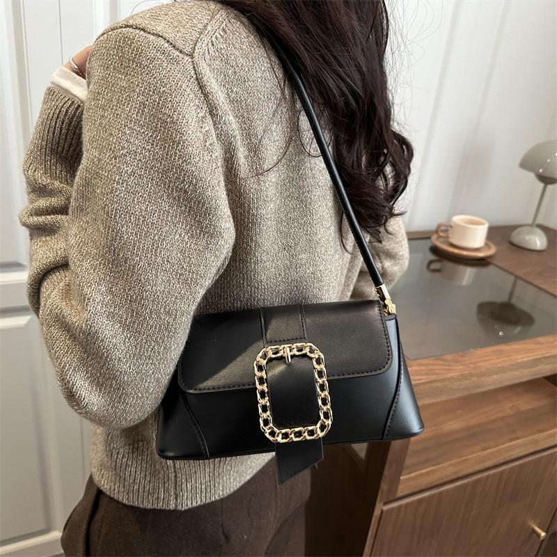 French Small Underarm Bag Pu Material Crossbody Cell Phone Pocket For Daily Use