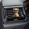 Auto Lufterfrischer Clips Niedlicher Milchtee Welpe Acryl Auto Lüftungsschlitz Clip mit Austauschbaren Duftkissen 2D Armaturenbrett Deko Einfach Aufsteckbar Geschenk für Hundeliebhaber