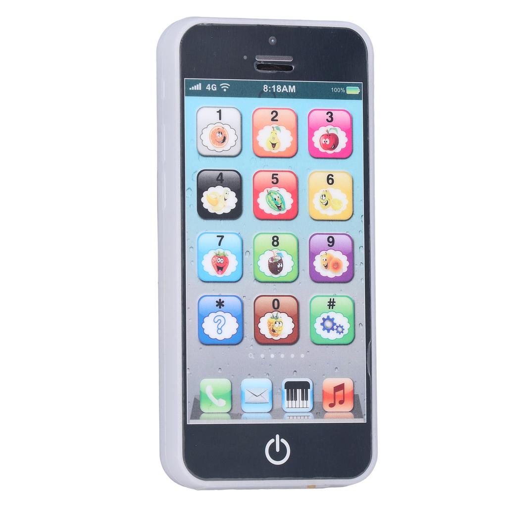 Baby Mobile Phone Toy Simulation Shaped Clr Music Cool Light English Mobile Phone Toy