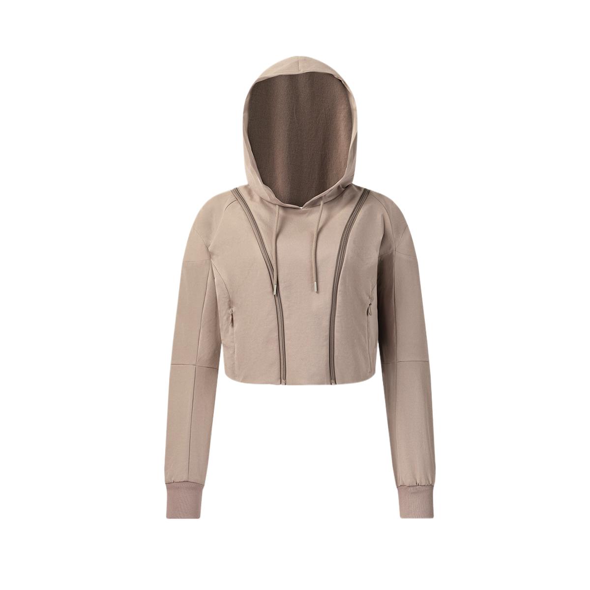 FILA Fleece Fitness Series Long Sleeve Hooded Loose Sweatshirt Women sweatshirts A11W621713FBN S