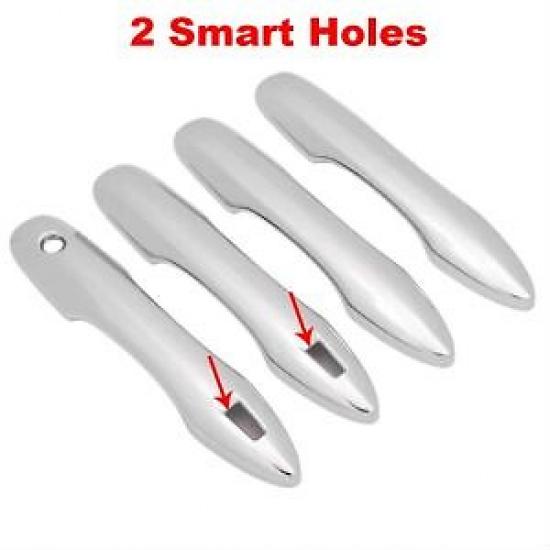 Carbon Fiber/Chrome Car Door Handle Cover Trim For Toyota Corolla Cross Camry