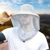 1pc Bucket Hat with Net Mesh, Summer Anti-Mosquito Hat for Outdoor Fishing Hiking Gardening