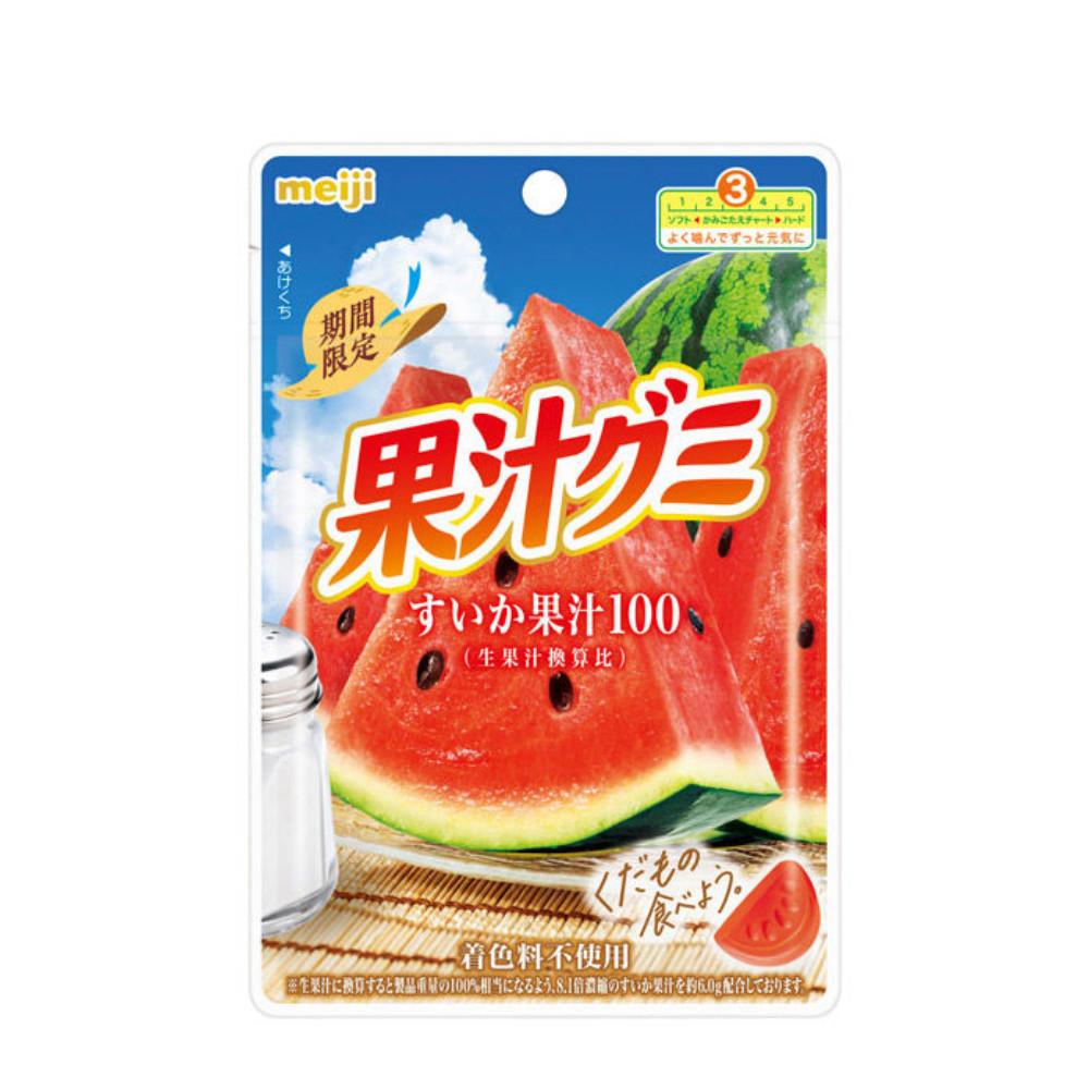 Japan MEIJI Fruit Juice Gummies Watermelon 47g