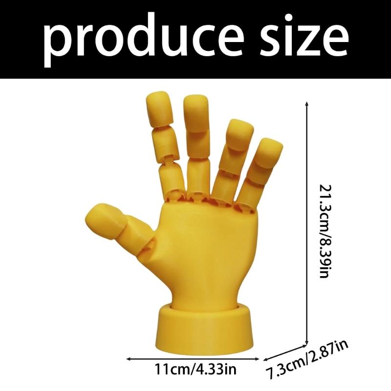 Moveable Fingers Manikin Hand Figure Hand Model Ornament for Sketching Drawing Home Office Desk Posable Joints Hand
