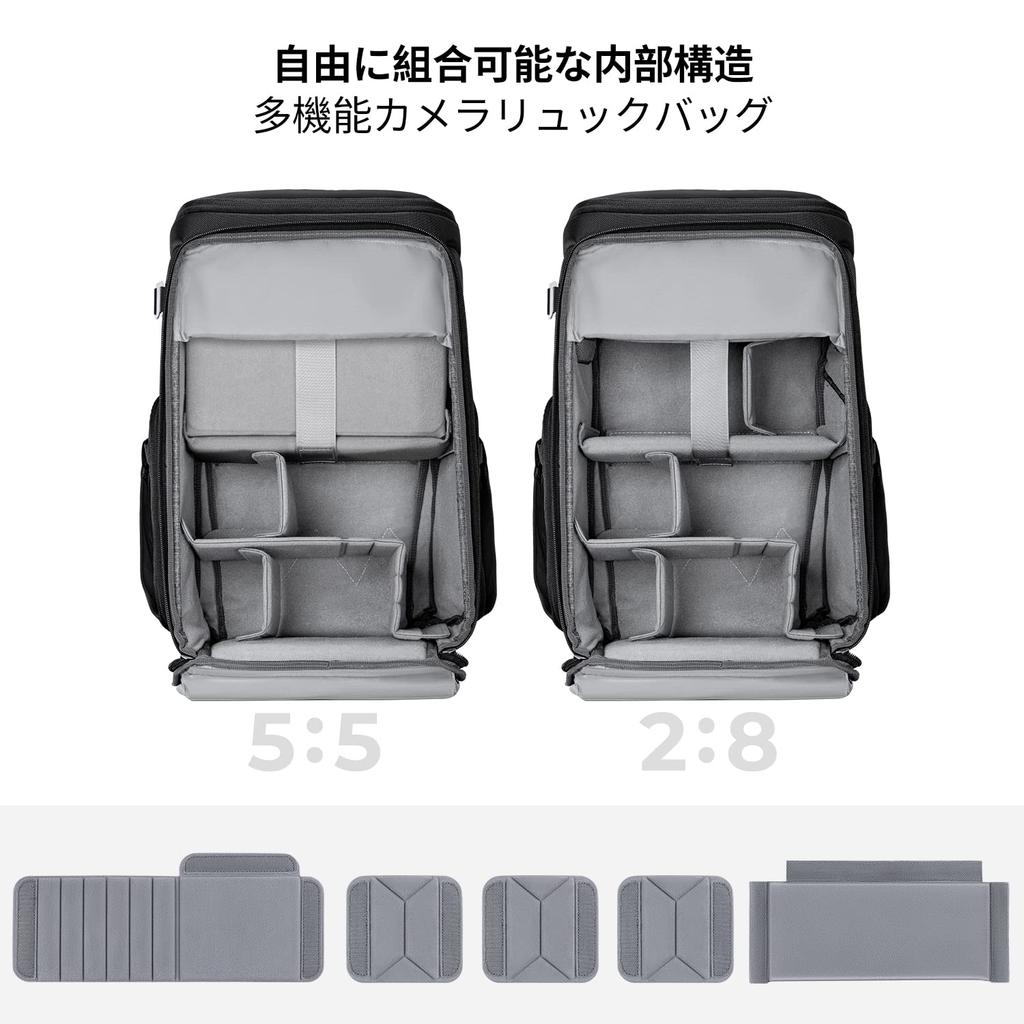 Kamera Kamera Kamera Stor 2 Air SLR Utbyggbar Kan Rymma Tum Fotografi Ryggsäck [K&F Concept] Väska, Ryggsäck, Ryggsäck, 25L, Kapacitet, Snygg,