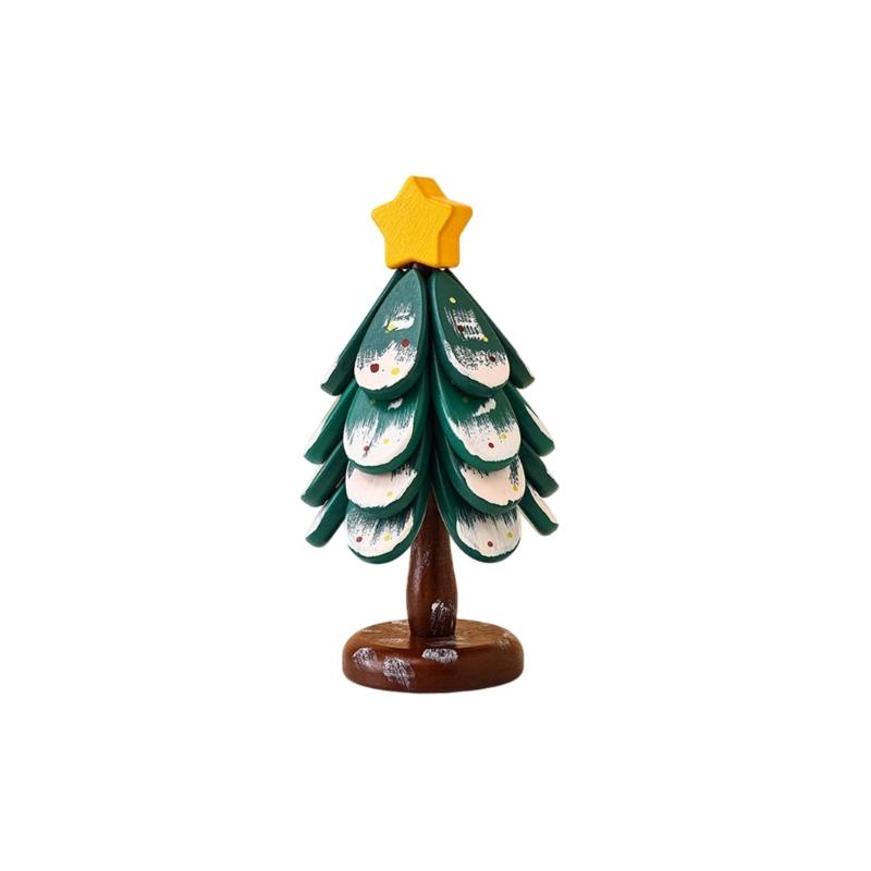 Wood Trivet Coasters Set Christmas Tree Shape Thermal Insulation Mats Kitchen Dining Table Pad Decoration Accessory