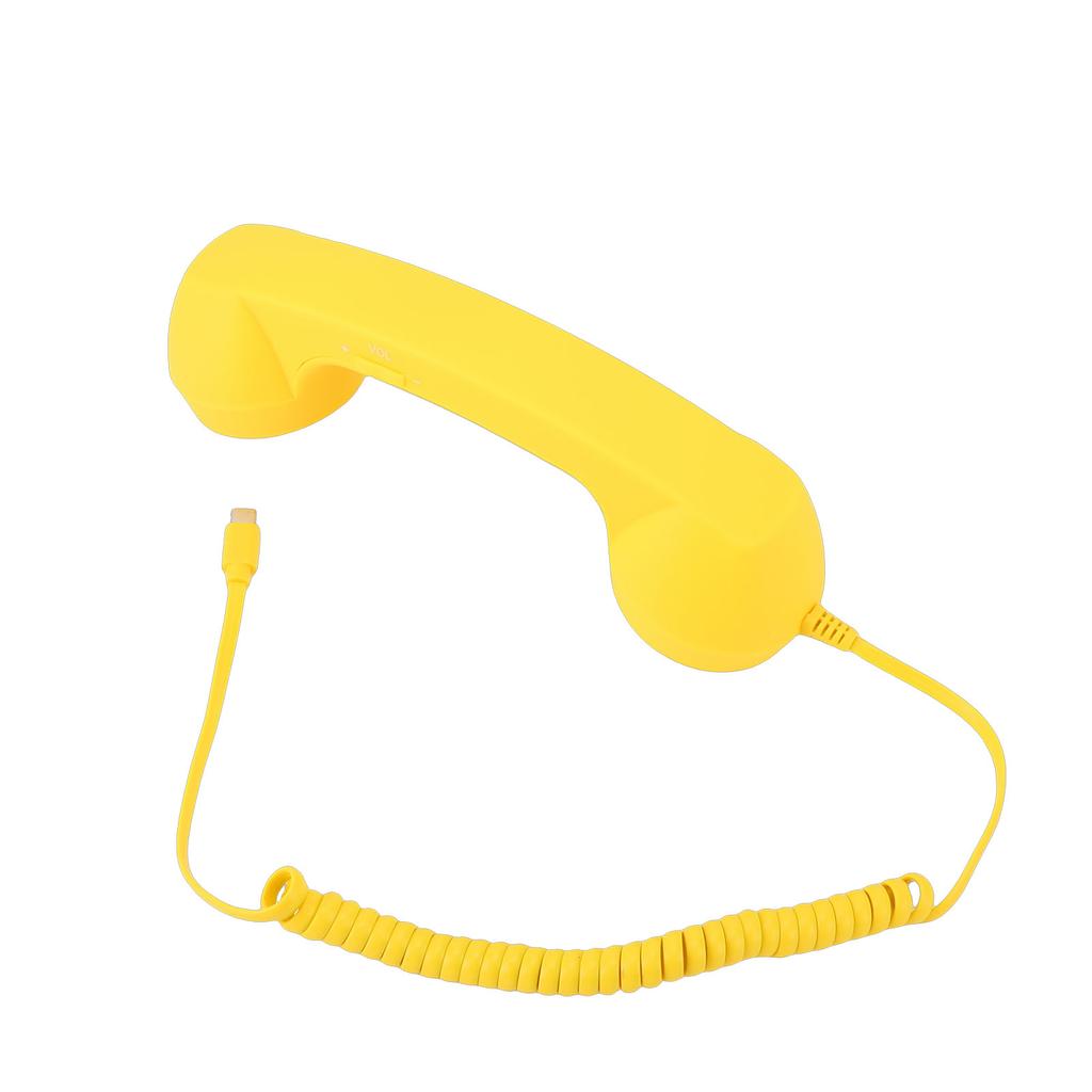 Retro-Telefonhörer Typ C Vintage Kabelgebundener Stecker in Handheld-Handy-Empfänger mit Mikrofon für Videokonferenzgespräche