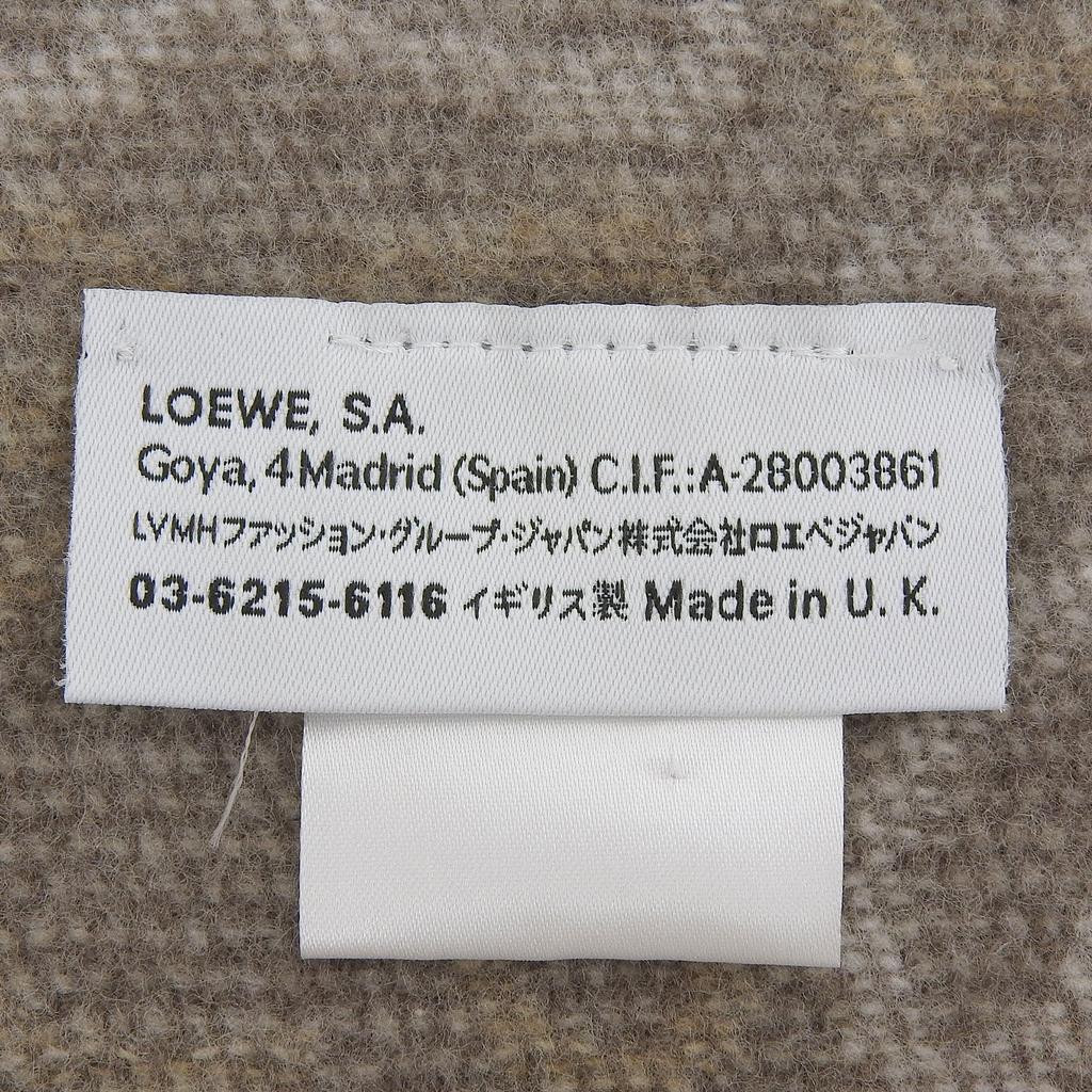 Great LOEWE Scarf Beige brown wool Women Used