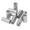 10Pcs Coupling Nut Round Rod Connector 304 Stainless Steel Female Thread M12x1.75 16 L35mm