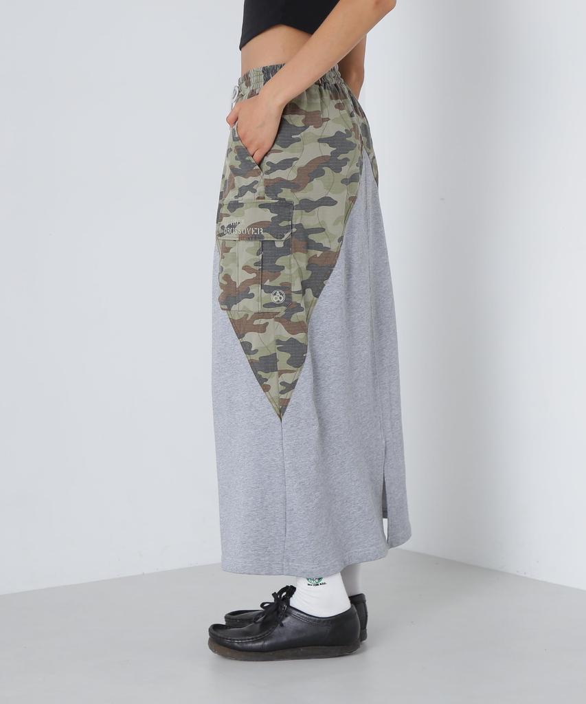 Avirex CROSSOVER RIPSTOP COMBI F SKIRT, Women's, 020, Gray, 783-4216605